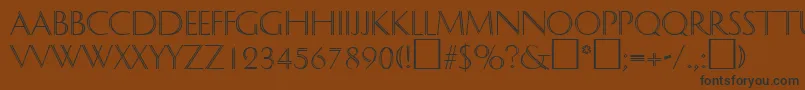 DelphinRegularDb Font – Black Fonts on Brown Background