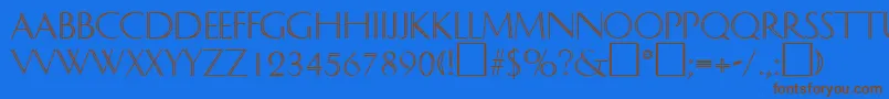 DelphinRegularDb Font – Brown Fonts on Blue Background