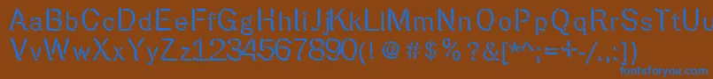 Roundheads Font – Blue Fonts on Brown Background