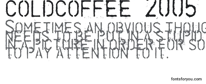 Шрифт Coldcoffee  2005      