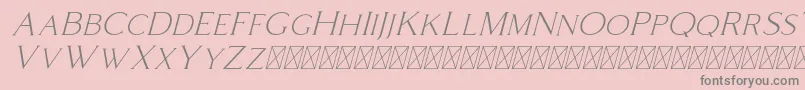 Шрифт Coldiac Italic – серые шрифты на розовом фоне
