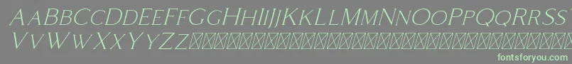 Coldiac Italic-fontti – vihreät fontit harmaalla taustalla