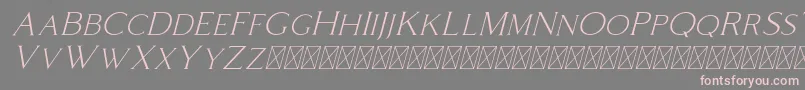 Coldiac Italic Font – Pink Fonts on Gray Background