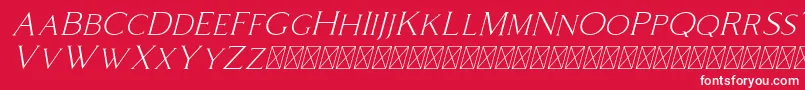 フォントColdiac Italic – 赤い背景に白い文字