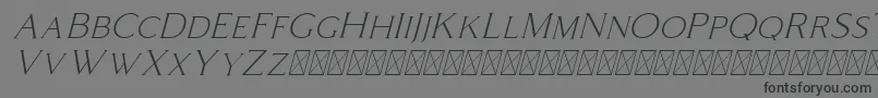 Шрифт Coldiac Italic – чёрные шрифты на сером фоне