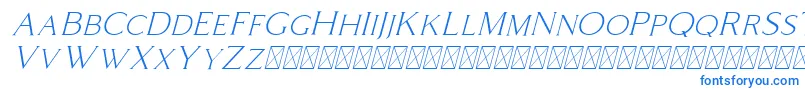 Шрифт Coldiac Italic – синие шрифты