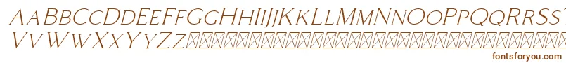 Шрифт Coldiac Italic – коричневые шрифты на белом фоне