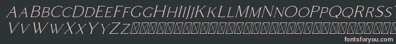 Coldiac Italic Font – Pink Fonts on Black Background
