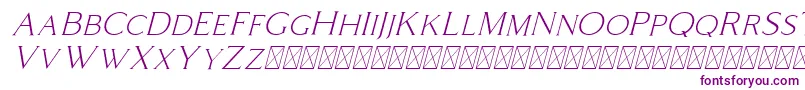 フォントColdiac Italic – 紫色のフォント