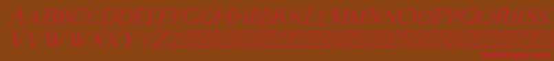 Шрифт Coldiac Italic – красные шрифты на коричневом фоне