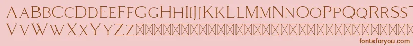 Coldiac Font – Brown Fonts on Pink Background