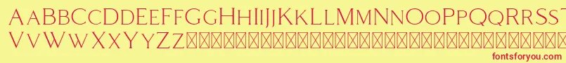 Coldiac Font – Red Fonts on Yellow Background