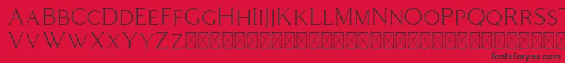 Coldiac Font – Black Fonts on Red Background