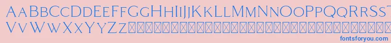 Coldiac Font – Blue Fonts on Pink Background