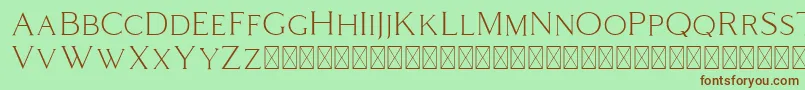 Coldiac Font – Brown Fonts on Green Background