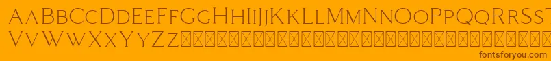 Coldiac Font – Brown Fonts on Orange Background