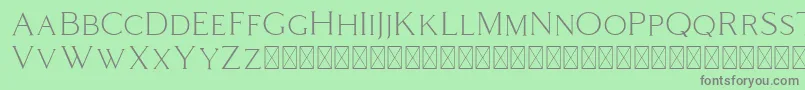 Coldiac Font – Gray Fonts on Green Background