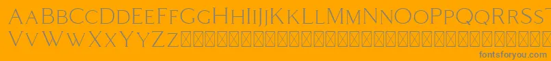 Coldiac Font – Gray Fonts on Orange Background