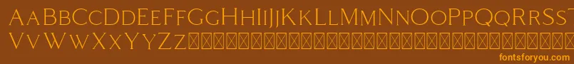 Coldiac Font – Orange Fonts on Brown Background
