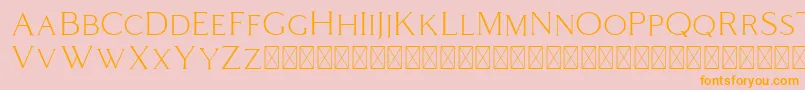 Coldiac Font – Orange Fonts on Pink Background