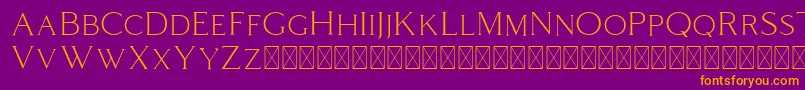 Coldiac Font – Orange Fonts on Purple Background