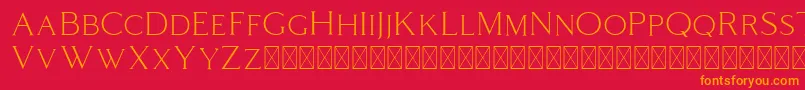 Coldiac Font – Orange Fonts on Red Background