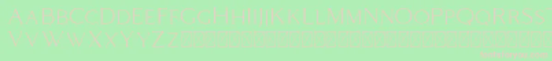 Coldiac Font – Pink Fonts on Green Background