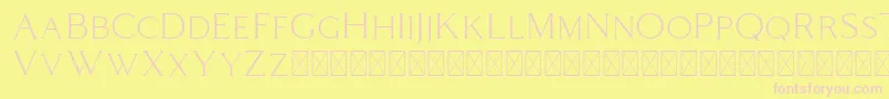 Coldiac Font – Pink Fonts on Yellow Background