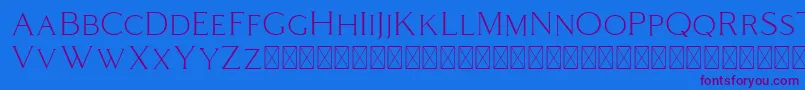 Coldiac Font – Purple Fonts on Blue Background