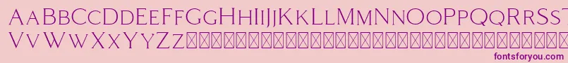 Coldiac Font – Purple Fonts on Pink Background