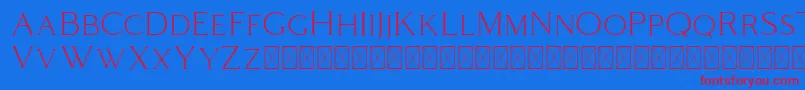 フォントColdiac – 赤い文字の青い背景