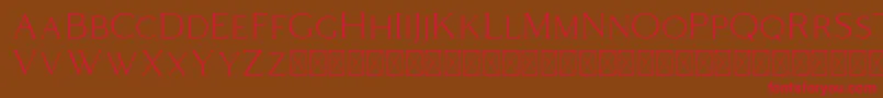Coldiac-Schriftart – Rote Schriften auf braunem Hintergrund