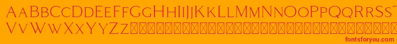 フォントColdiac – オレンジの背景に赤い文字