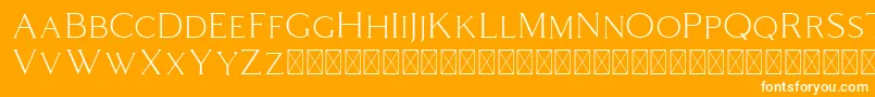 Coldiac Font – White Fonts on Orange Background