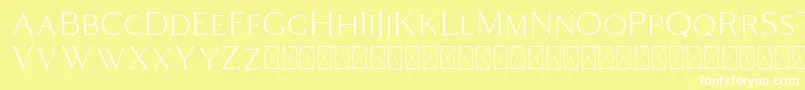 フォントColdiac – 黄色い背景に白い文字