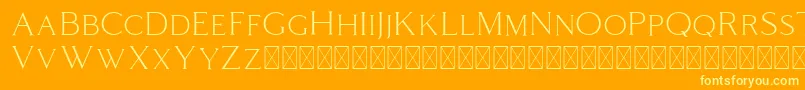Coldiac Font – Yellow Fonts on Orange Background