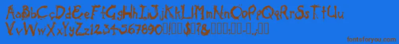 ColdOcean Regular-Schriftart – Braune Schriften auf blauem Hintergrund