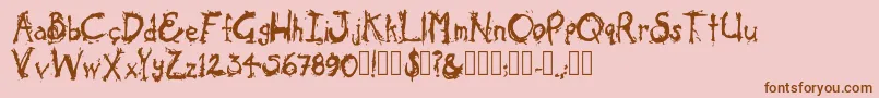 ColdOcean Regular Font – Brown Fonts on Pink Background