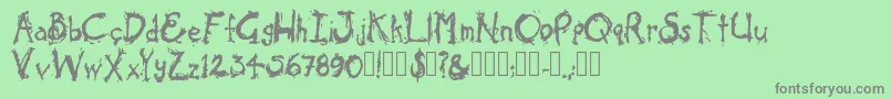 ColdOcean Regular Font – Gray Fonts on Green Background