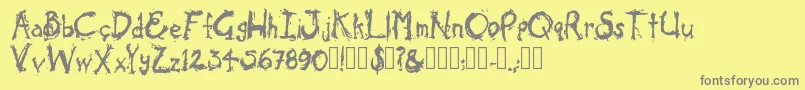 ColdOcean Regular Font – Gray Fonts on Yellow Background