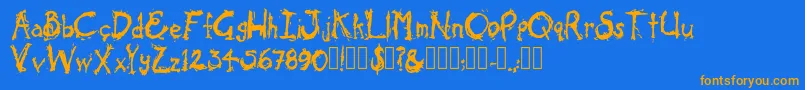 ColdOcean Regular Font – Orange Fonts on Blue Background