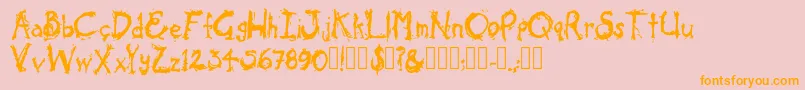 ColdOcean Regular Font – Orange Fonts on Pink Background