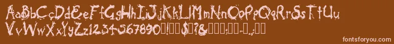 ColdOcean Regular Font – Pink Fonts on Brown Background