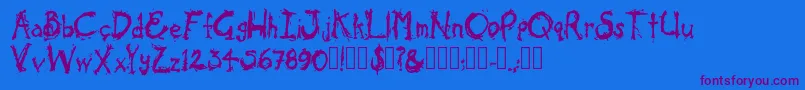 ColdOcean Regular Font – Purple Fonts on Blue Background