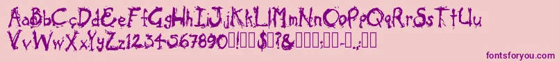 ColdOcean Regular Font – Purple Fonts on Pink Background