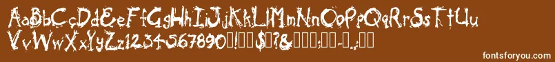 ColdOcean Regular-Schriftart – Weiße Schriften auf braunem Hintergrund