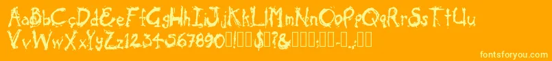 ColdOcean Regular Font – Yellow Fonts on Orange Background