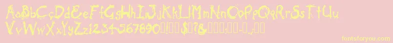 ColdOcean Regular Font – Yellow Fonts on Pink Background