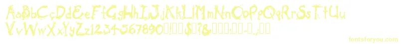 ColdOcean Regular Font – Yellow Fonts on White Background