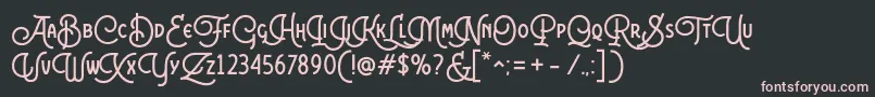 Colgneries Personal Use Font – Pink Fonts on Black Background